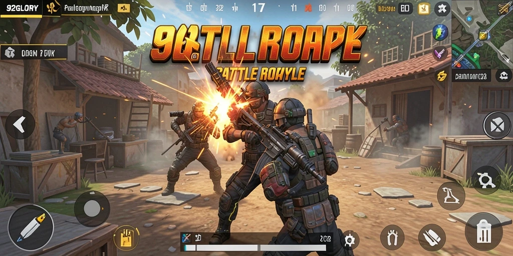 Gameplay menegangkan di 92GLORY dengan aksi Battle Royale.