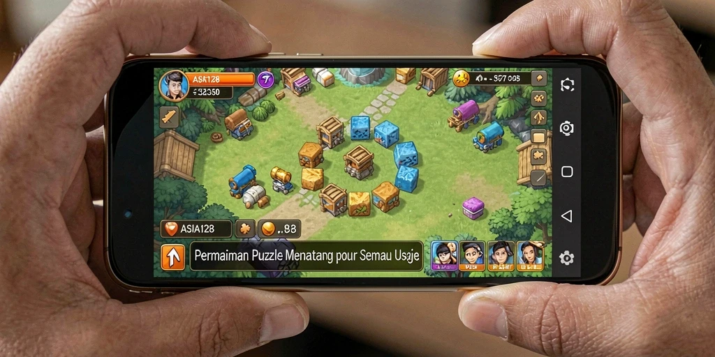 Tampilan gameplay menantang dalam ASIA128 yang penuh warna.
