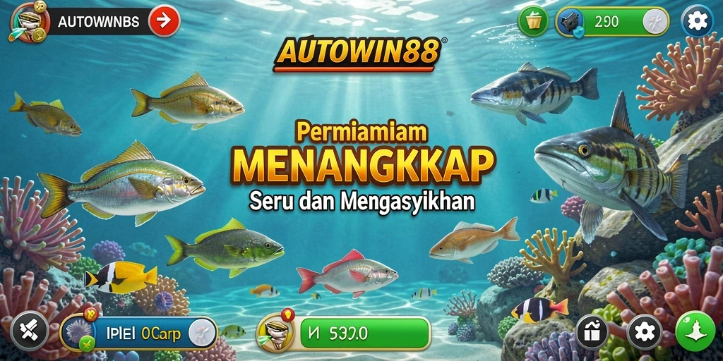 Gameplay AUTOWIN88 yang menegangkan saat menangkap ikan.