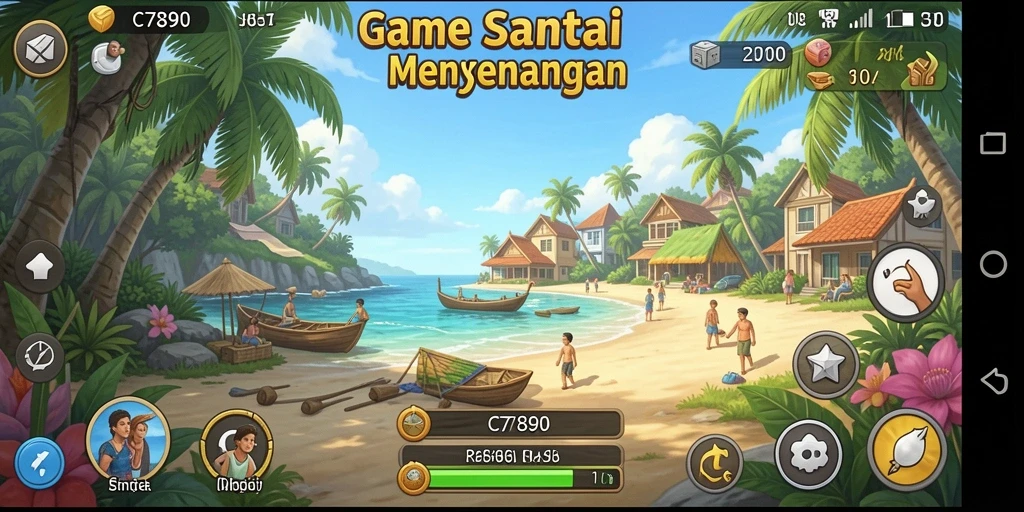Screenshot C7890 menunjukkan gameplay yang penuh warna dan menyenangkan.
