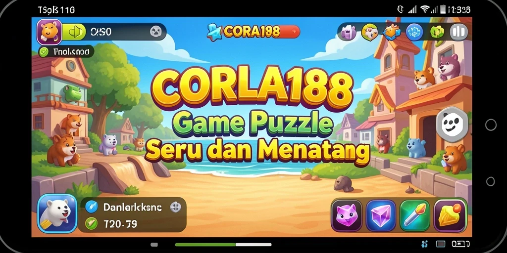 Screenshot gameplay CORLA188 menunjukkan tantangan puzzle yang menarik.