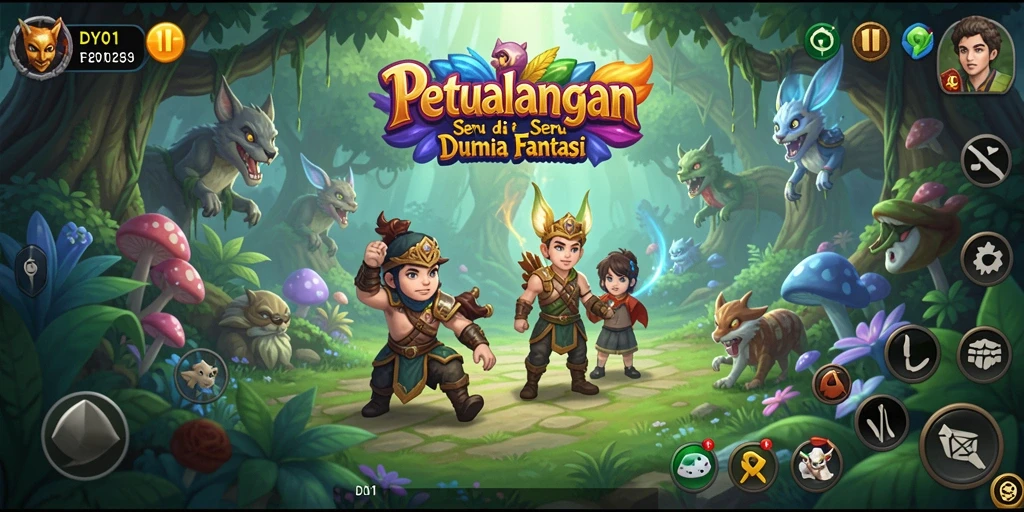 Screenshot gameplay DY01 menampilkan aksi petualangan seru.