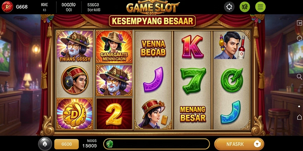 Screenshot gameplay G668 menampilkan keseruan permainan slot yang mengasyikkan.