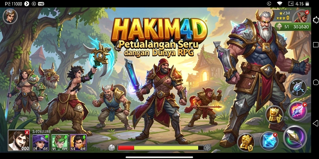 Gameplay seru HAKIM4D dengan karakter dan quest yang menantang.