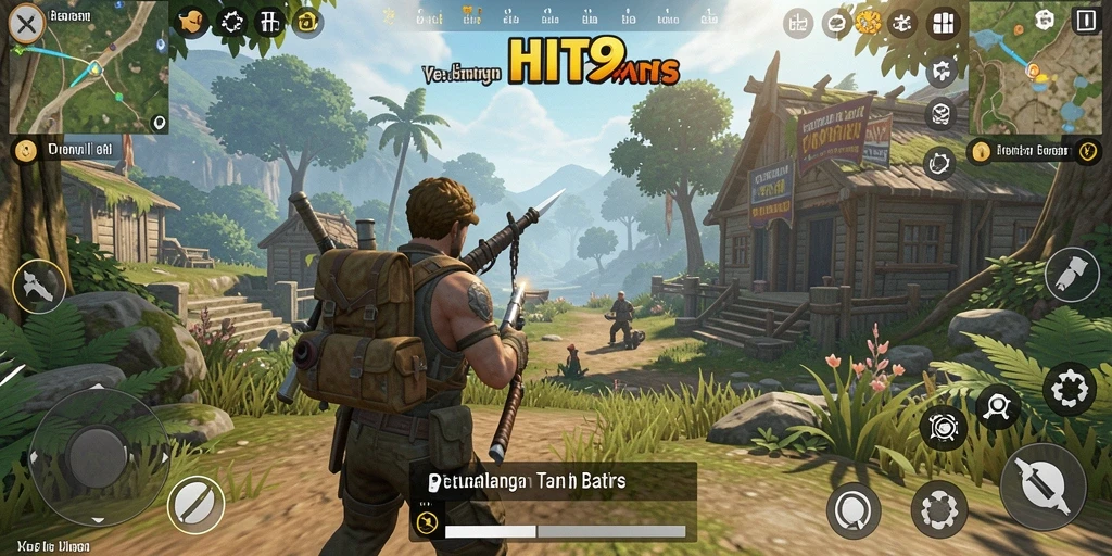 Tampilan gameplay menarik dari HIT9 dalam dunia terbuka.