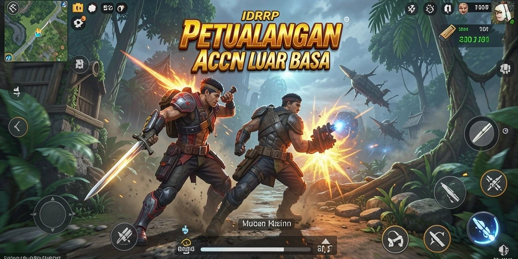 Screenshot gameplay menampilkan pertarungan seru di IDRRP.