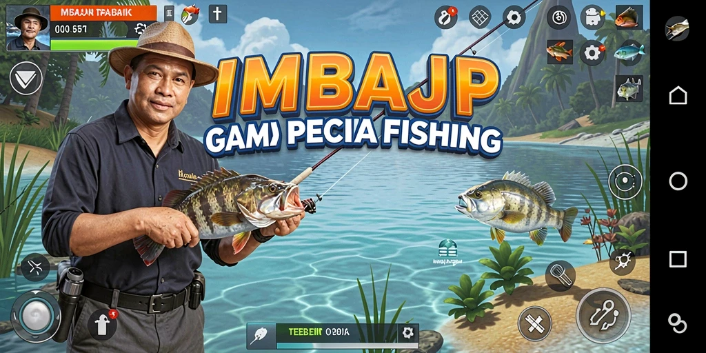 Tampilan gameplay memancing yang seru dan interaktif.
