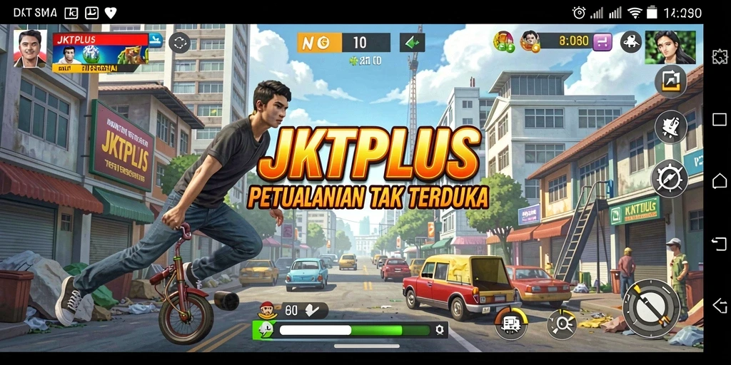 Screenshot JKTPLUS menampilkan gameplay petualangan yang mendebarkan.