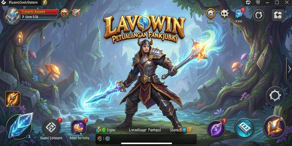 Tampilan gameplay LAVOWIN yang epik dan mendebarkan.
