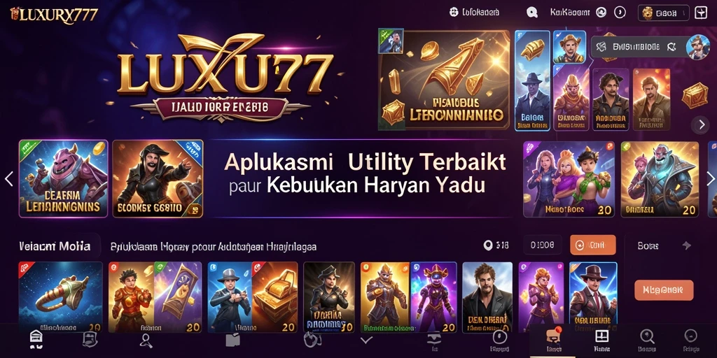 Tampilan interaktif aplikasi LUXURY777 yang memudahkan pengguna.
