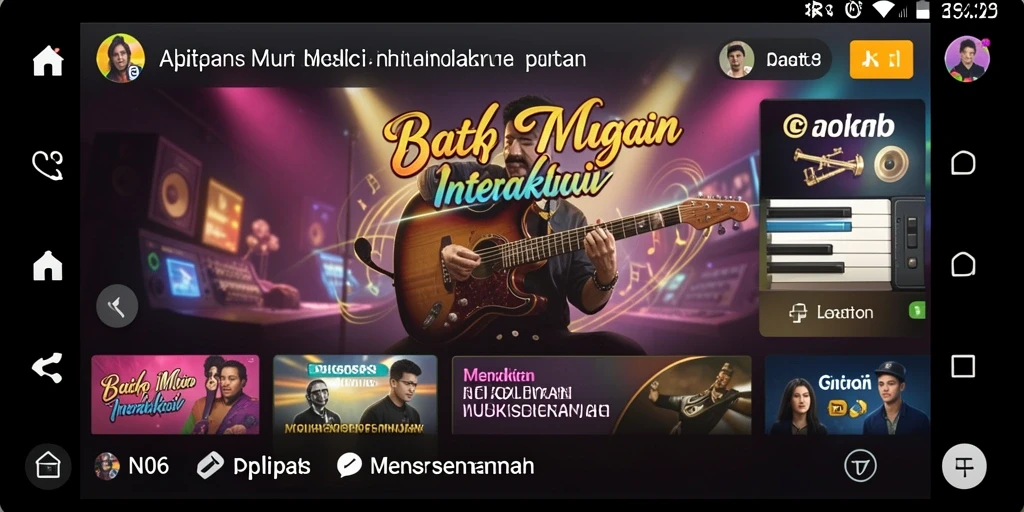 Tangkapan layar gameplay N06 yang menunjukkan interaksi pengguna dengan musik.