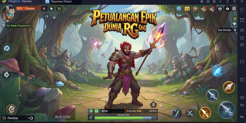 Tampilan gameplay RPG yang mendalam dan memukau.