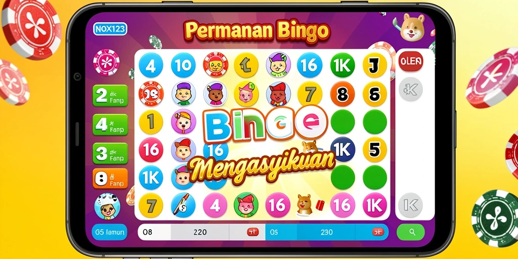 Tampilan seru gameplay Bingo di aplikasi NOX123.