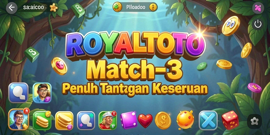 Tampilan menawan dari gameplay Match-3 yang menarik.
