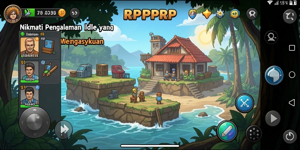 Tampilan gameplay RPRPRP yang menarik dan penuh warna.