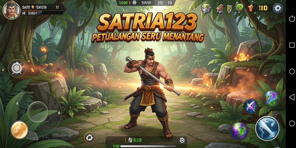 Tampilan gameplay SATRIA123 dengan petualangan mendebarkan.