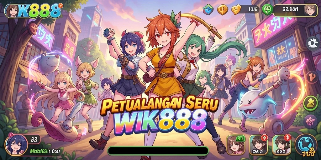 Tampilan gameplay <strong>WK888</strong> yang memukau dengan karakter Anime yang dinamis.