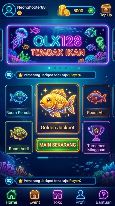 Menu aplikasi olx128 yang mudah dijelajahi